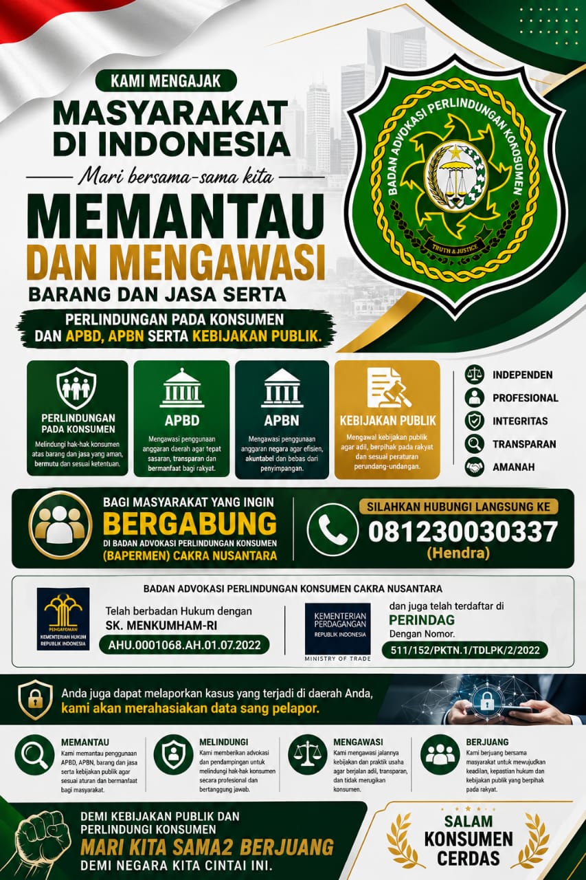 BADAN ADVOKASI PERLINDUNGAN KONSUMEN (BAPERMEN)