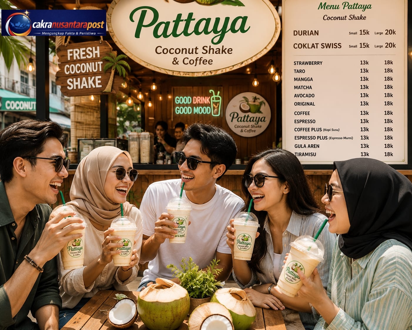 Coconut Shake & Coffe,Merupakan Minuman Dari Thailand Yang Sangat Diminati Disemua Kalangan Di Kota Padang Maupun Wisatawan