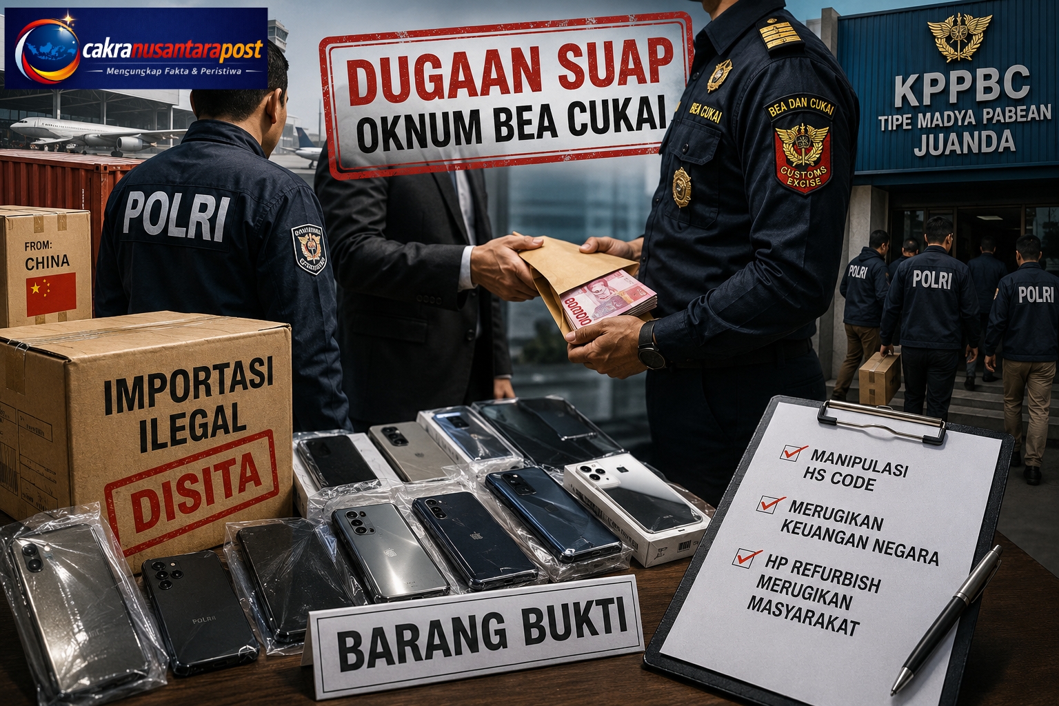 Polri Dalami Dugaan Suap Oknum Bea Cukai dalam Kasus Impor HP Ilegal