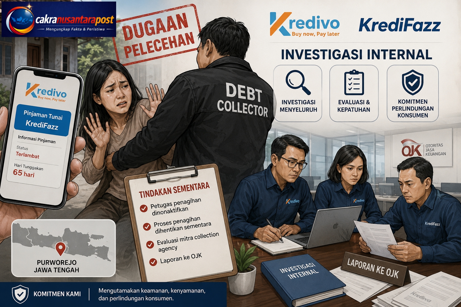 Kredivo dan KrediFazz Selidiki Dugaan Pelecehan oleh Oknum Debt Collector di Purworejo