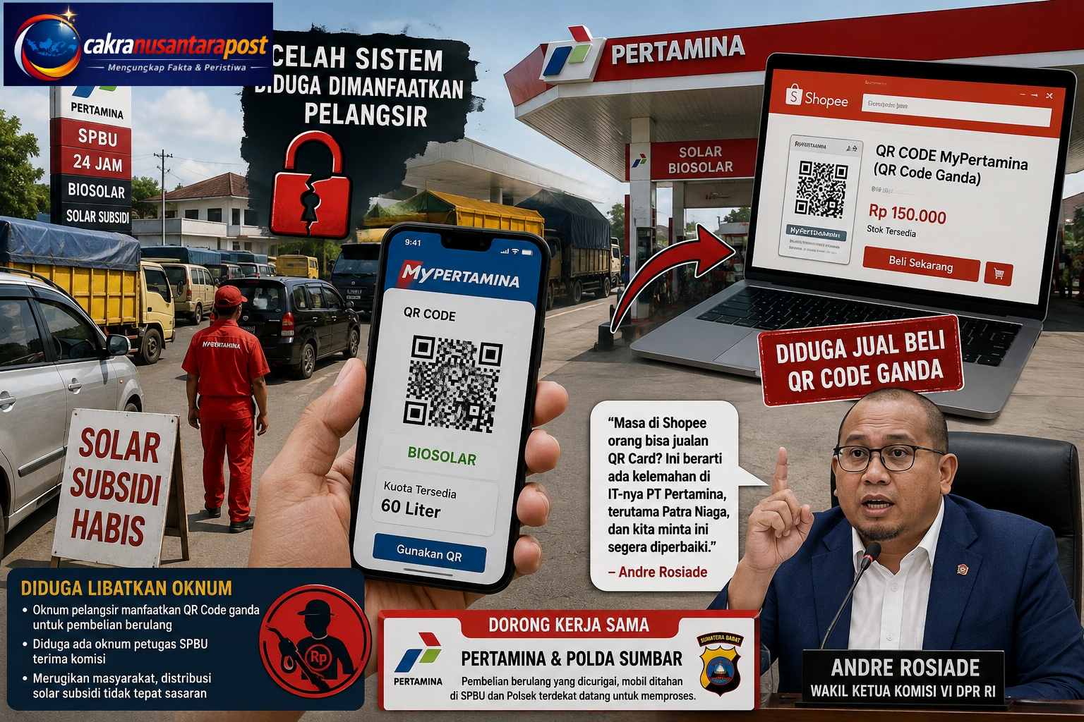 QR Code Ganda Diduga Jadi Celah Pelangsiran Solar Subsidi, DPR Soroti Sistem MyPertamina
