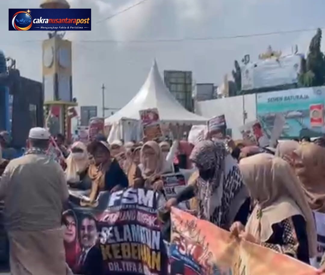 Furum Suara Masyarakat Lampung Unjuk Rasa Tolak Kunjungan Jokowi