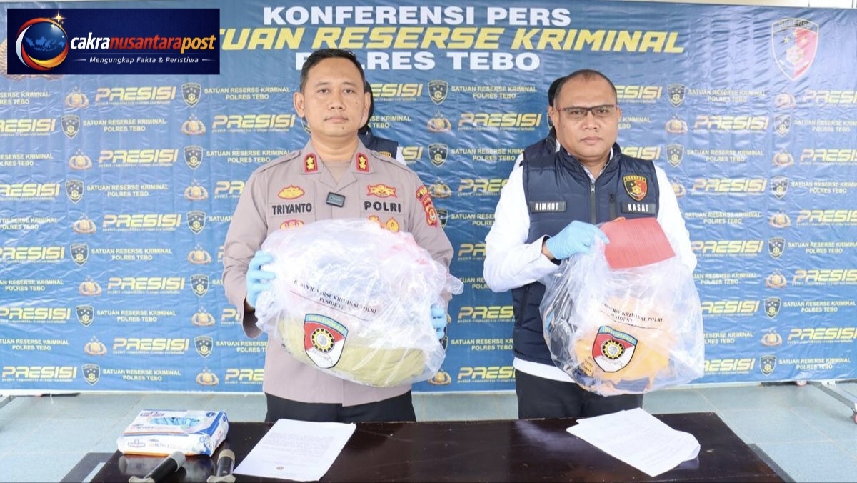 Dua Tersangka Penganiayaan Ketua BPD Penolak PETI di Tebo Ditahan Polisi